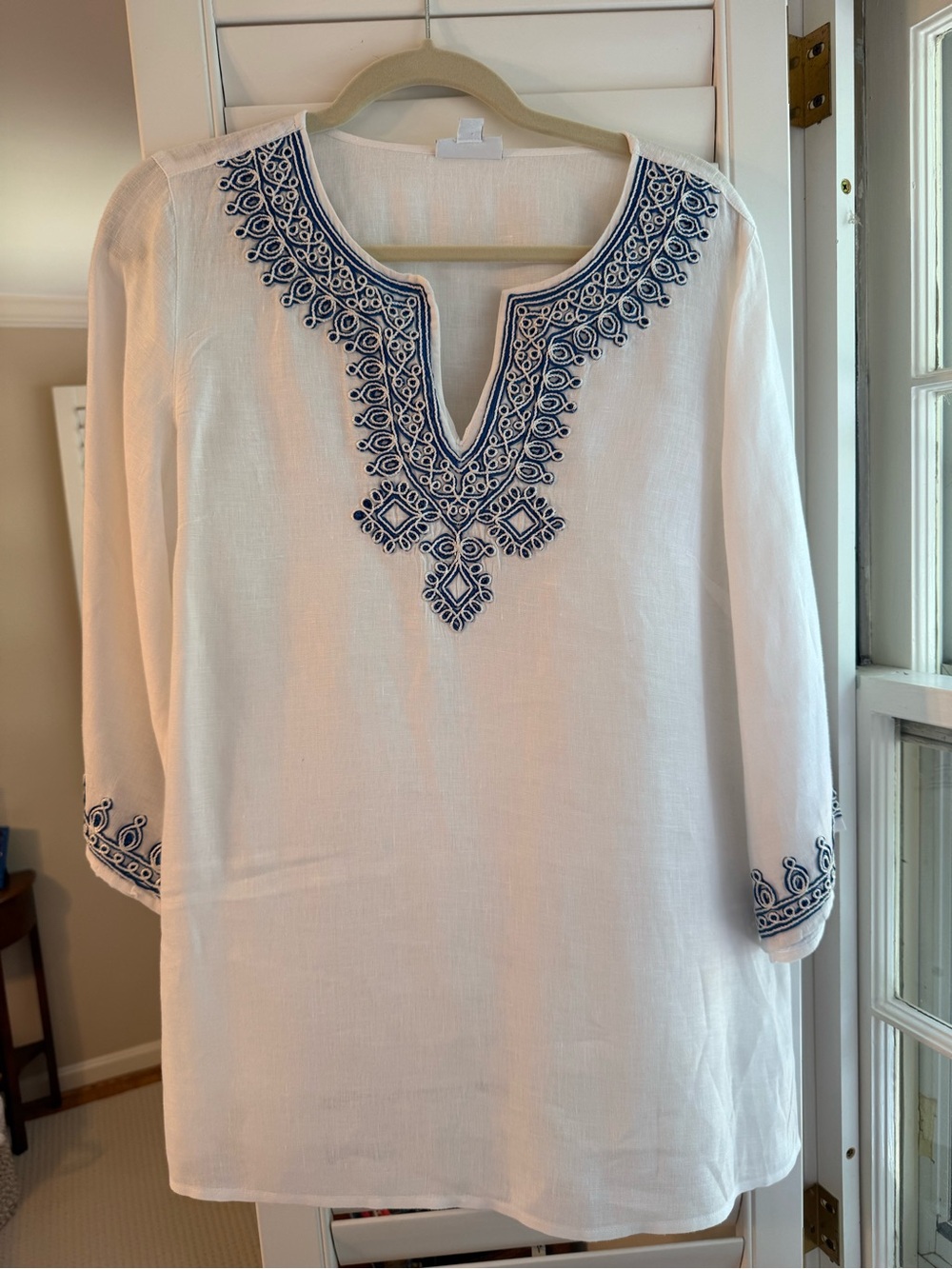 J. Jill Embroidered Linen Tunic